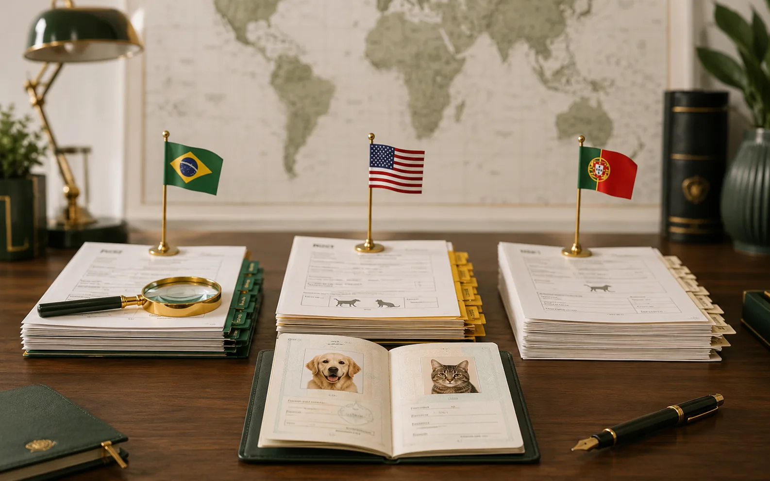 Documentação por destino para viagem internacional de pets